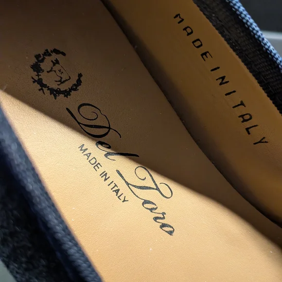 RARE Del Toro Women's Black Slipper Loafers | Made in Italy Size 6 - Picture 8 of 8